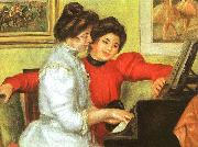 Pierre Renoir Yvonne and Christine Lerolle Playing the Piano china oil painting reproduction